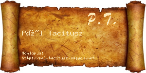 Pál Tacitusz névjegykártya
